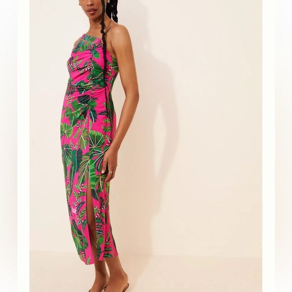 Farm Rio Leaves Midi Dress - Picture 1 of 5